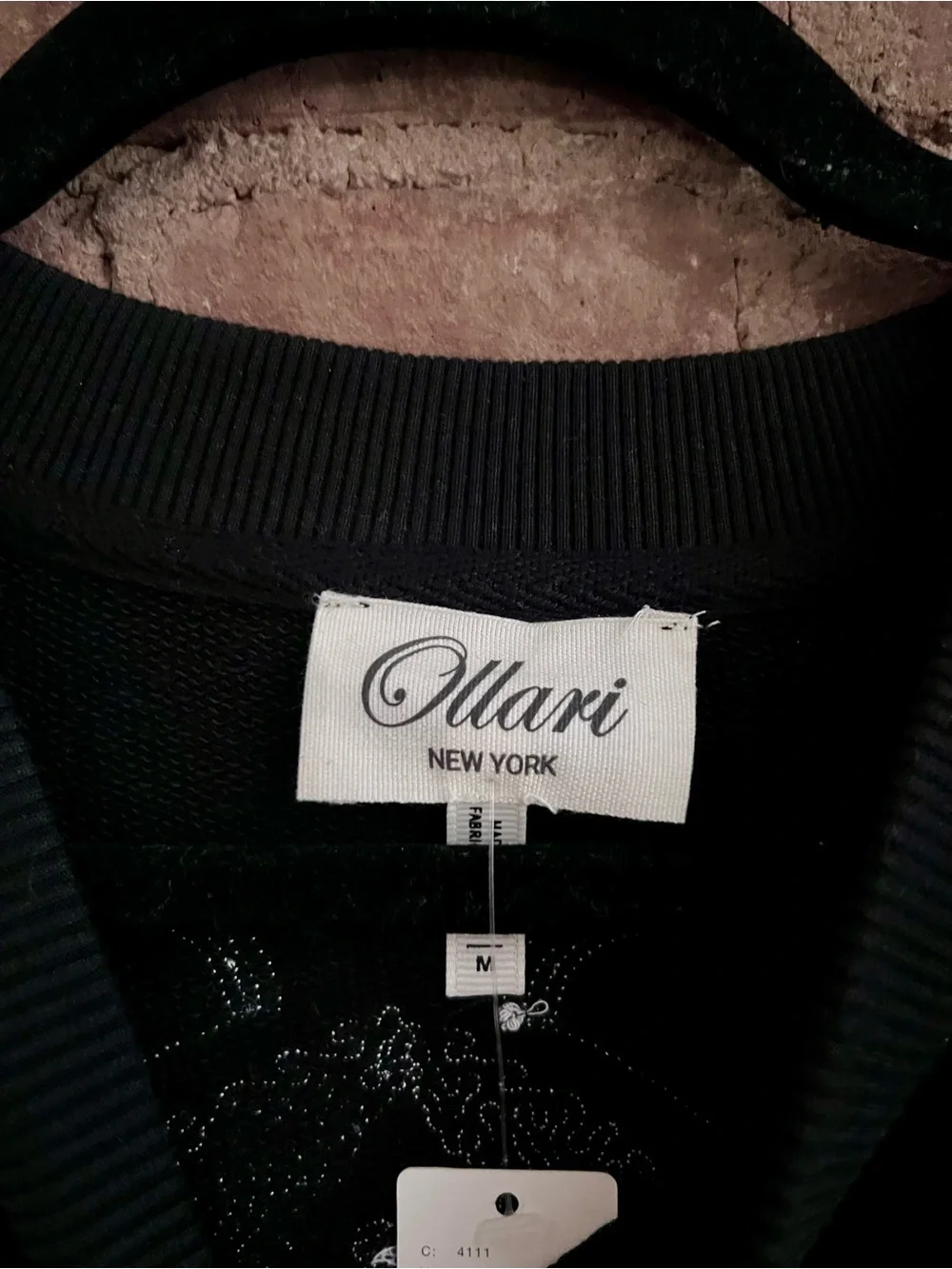 Anthropologie | Ollari | Black Embellished Sweatshirt | Size Medium - Picture 8 of 11